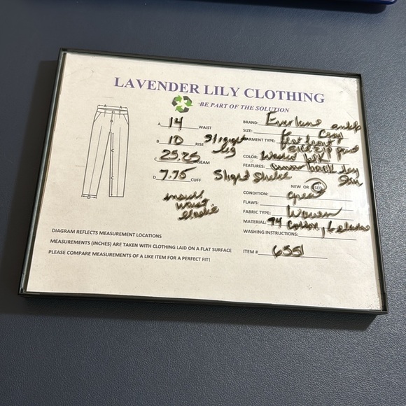 Everlane Ankle Crop Pant Women's 6 Washed Black Woven Stretch Inseam 25.25" - Picture 13 of 14